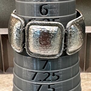 Monet Silver Square Link Bracelet